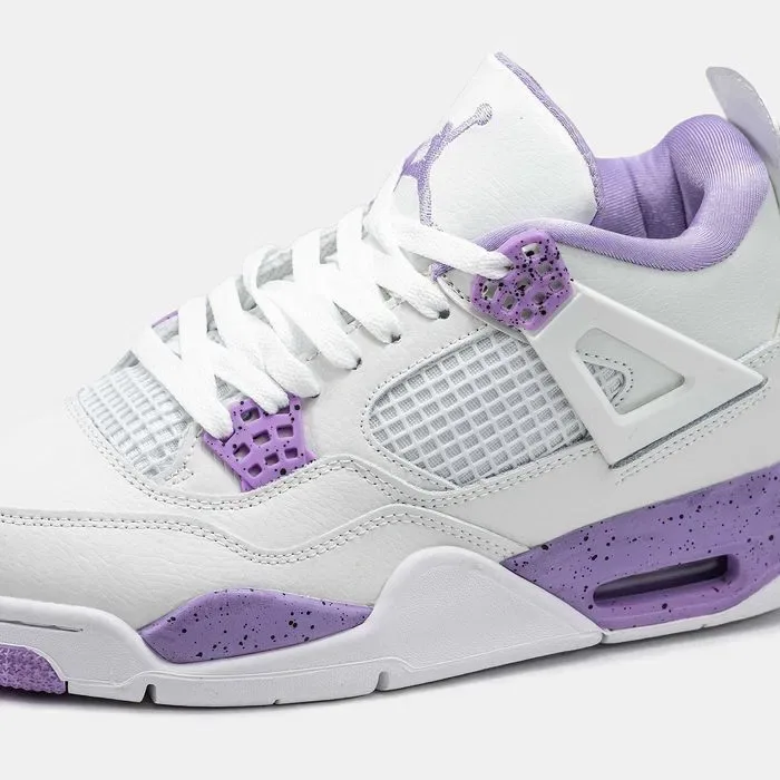 Кросівки Nike Air Jordan 4 Purple Oreo White Premium | Кроссовки Найк жіночі чоловічі — фото 7