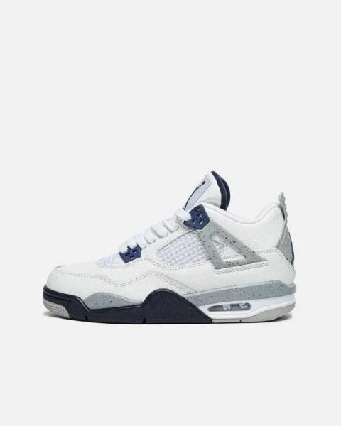 Кросівки Nike Air Jordan 4 White/Grey/Blue premium | Кроссовки Найк чоловічі жіночі