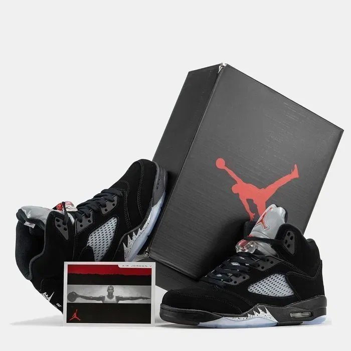 Кросівки Nike Air Jordan 5 Black Metallic premium | Кроссовки Найк чоловічі — фото 8