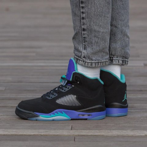 Кросівки Nike Air Jordan Retro 5 Black/Purple premium | Кроссовки Найк чоловічі жіночі