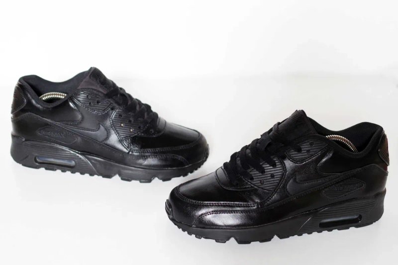 Кросівки Nike Air Max 90 Leather Black оригінал 38,5 розмір чудові — фото 3
