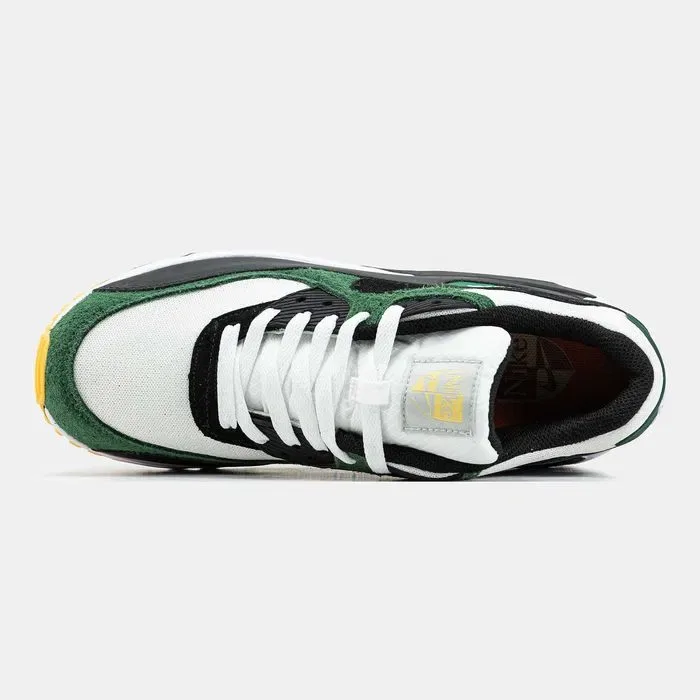 Кросівки Nike Air Max 90 White/Green premium | Кроссовки Найк чоловічі жіночі — фото 3