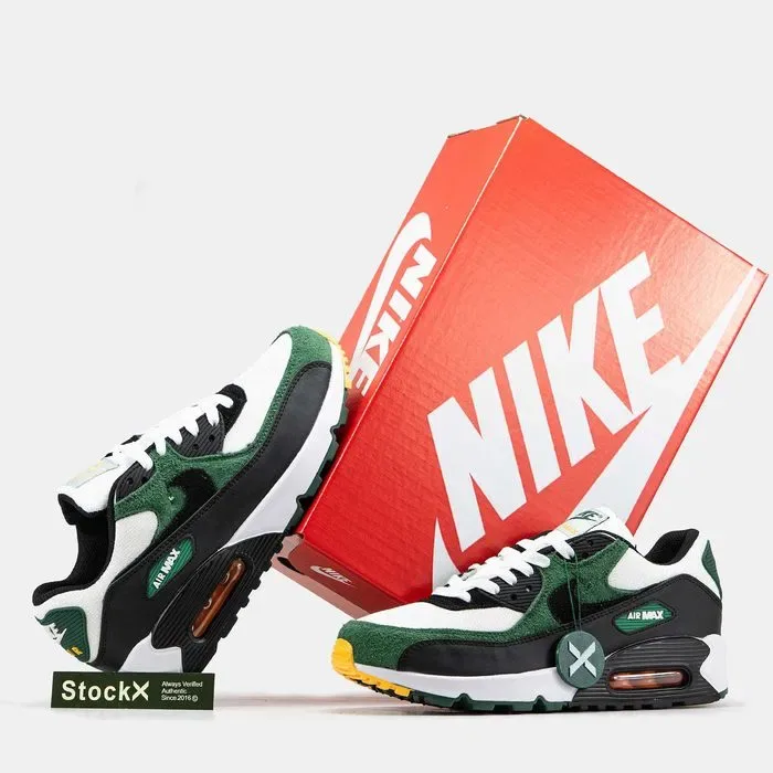 Кросівки Nike Air Max 90 White/Green premium | Кроссовки Найк чоловічі жіночі — фото 8