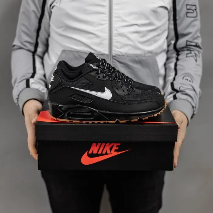 Кросівки Nike Air Max 90 White Swoosh premium | Кроссовки Найк чоловічі жіночі — фото 5