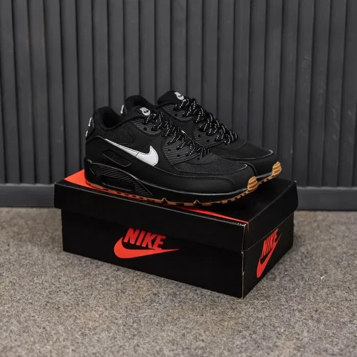 Кросівки Nike Air Max 90 White Swoosh premium | Кроссовки Найк чоловічі жіночі — фото 6
