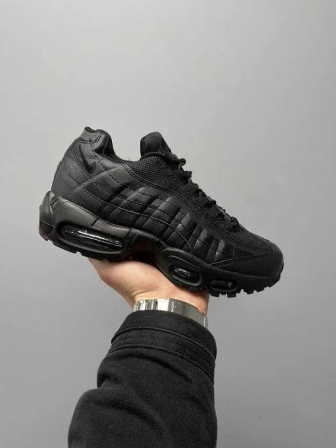 Кросівки Nike Air Max 95 Premium Triple Black | Кроссовки Найк чоловічі жіночі