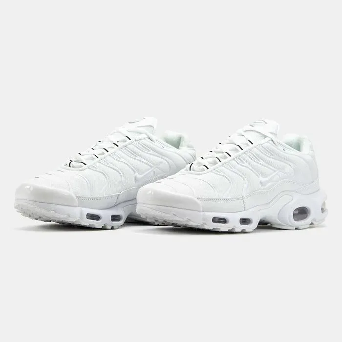 Кросівки Nike Air Max Tn Plus Triple White premium | Кроссовки Найк чоловічі жіночі — фото 6