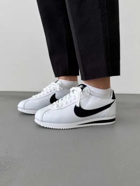 Кросівки Nike Cortez Black Swoosh premium | Кроссовки Найк чоловічі жіночі