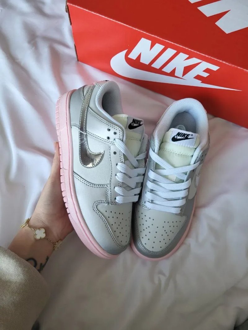 Кросівки Nike Dunk Low LX Metallic Silver Pink Foam жіночі кросівки найк сб данк — фото 8
