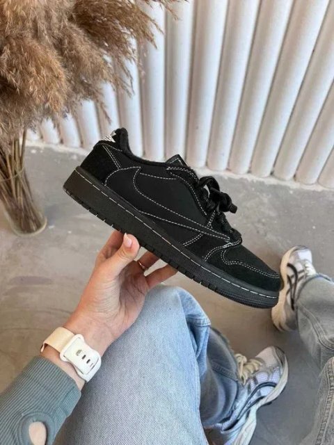 Кросівки Nike Jordan 1 Low OG Travis Scott Black premium | Кроссовки Найк жіночі чоловічі