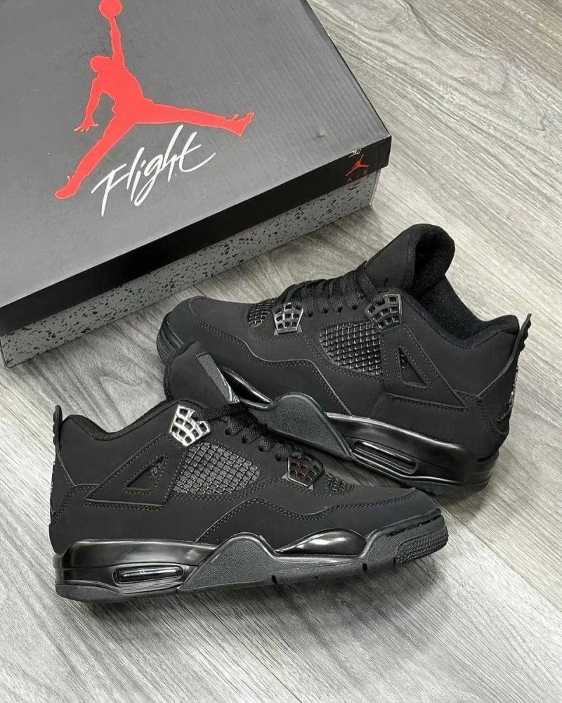 Кросівки Nike Jordan Retro 4 Black Cat Кроссовки Найк Джордан. Весна — фото 4
