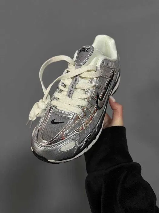 Кросівки Nike P-6000 Silver-Black premium | Кроссовки Найк жіночі чоловічі — фото 2