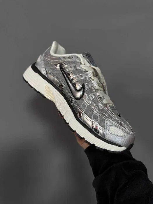 Кросівки Nike P-6000 Silver-Black premium | Кроссовки Найк жіночі чоловічі — фото 4