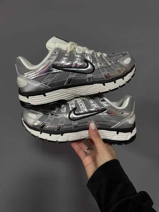 Кросівки Nike P-6000 Silver-Black premium | Кроссовки Найк жіночі чоловічі — фото 7