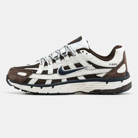 Кросівки Nike P-6000 White/Brown premium | Кроссовки Найк чоловічі жіночі