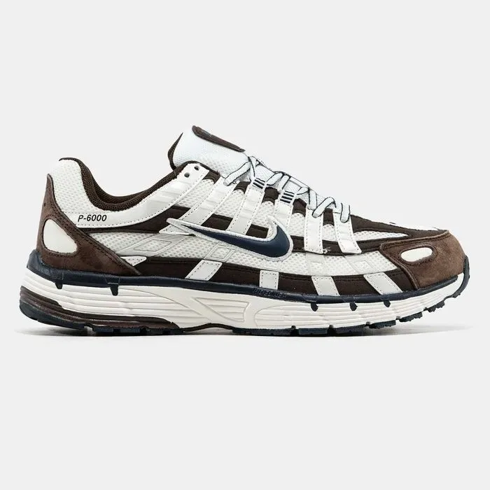 Кросівки Nike P-6000 White/Brown premium | Кроссовки Найк чоловічі жіночі — фото 4
