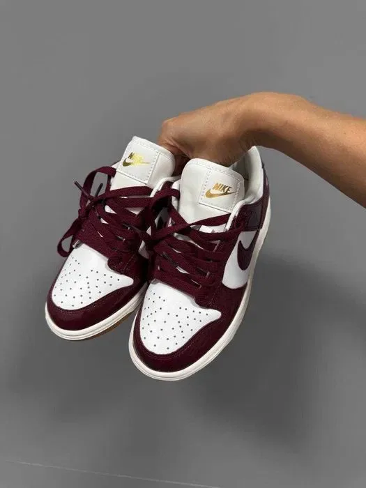 Кросівки Nike SB Dunk Burgundy Croc premium | Кроссовки Найк жіночі чоловічі — фото 8