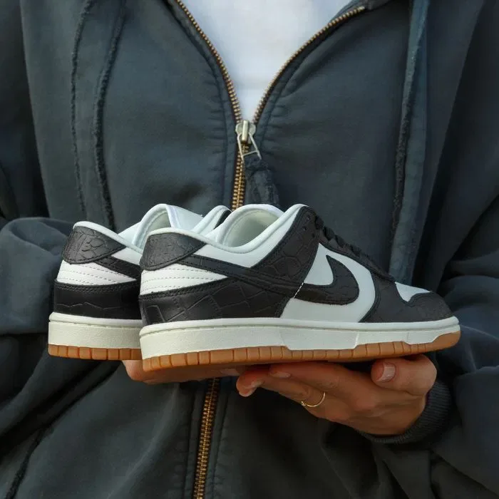 Кросівки Nike SB Dunk Croc Black/White premium | Кроссовки Найк жіночі чоловічі — фото 8