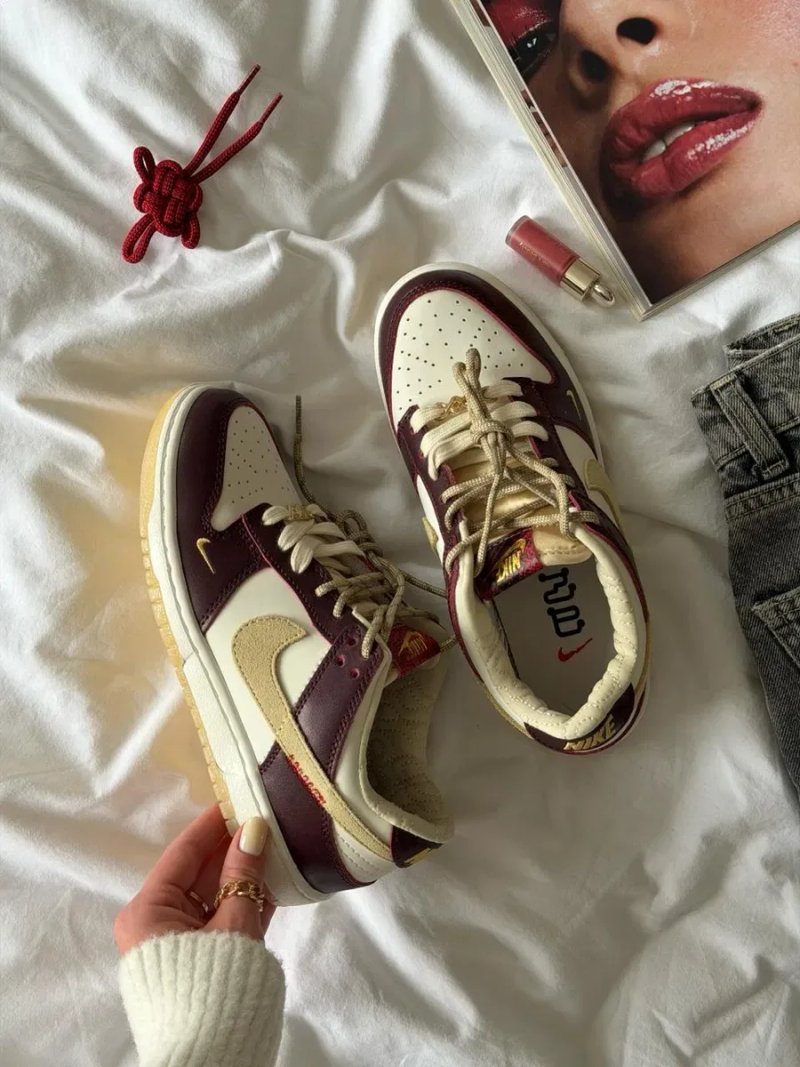 Кросівки Nike SB Dunk Low Bordo трендові жіночі кросівки найк сб данк бордові — фото 5