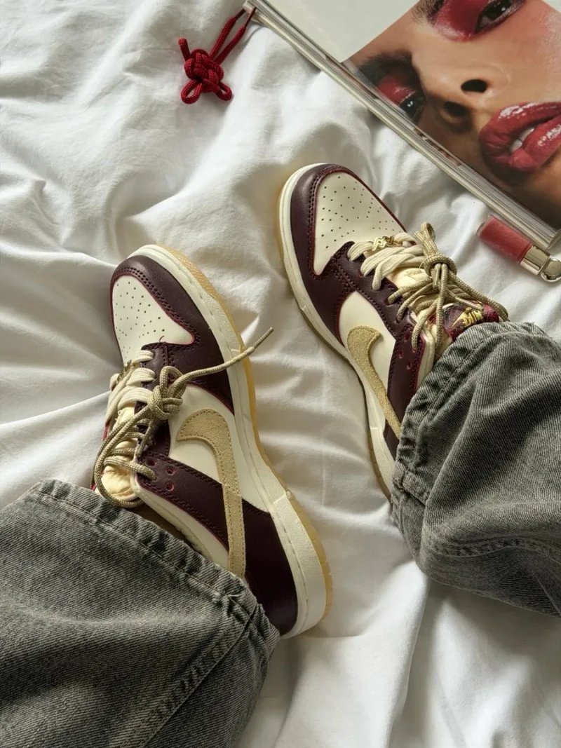 Кросівки Nike SB Dunk Low Bordo трендові жіночі кросівки найк сб данк бордові — фото 6