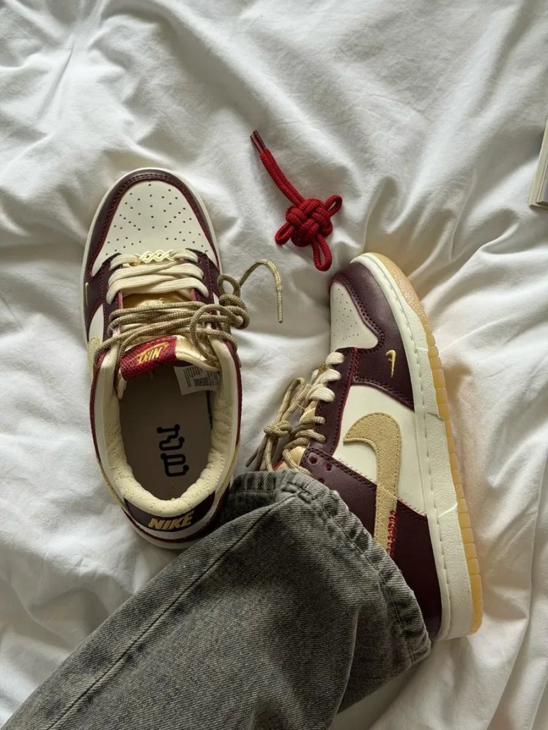 Кросівки Nike SB Dunk Low Bordo трендові жіночі кросівки найк сб данк бордові — фото 7