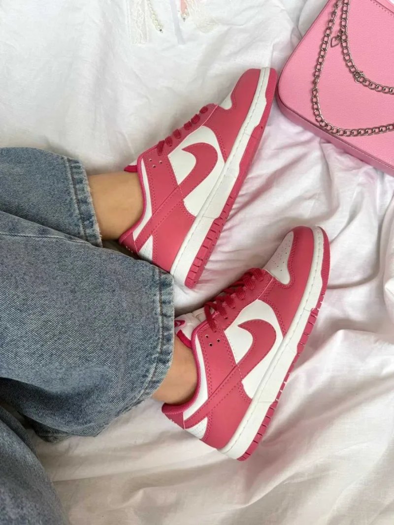 Кросівки Nike SB Dunk Low Pink White жіночі рожеві Найк Данк шкіряні демісезонні кеди | Женские кроссовки Данки кеды розовые 36 37 38 39 — фото 2