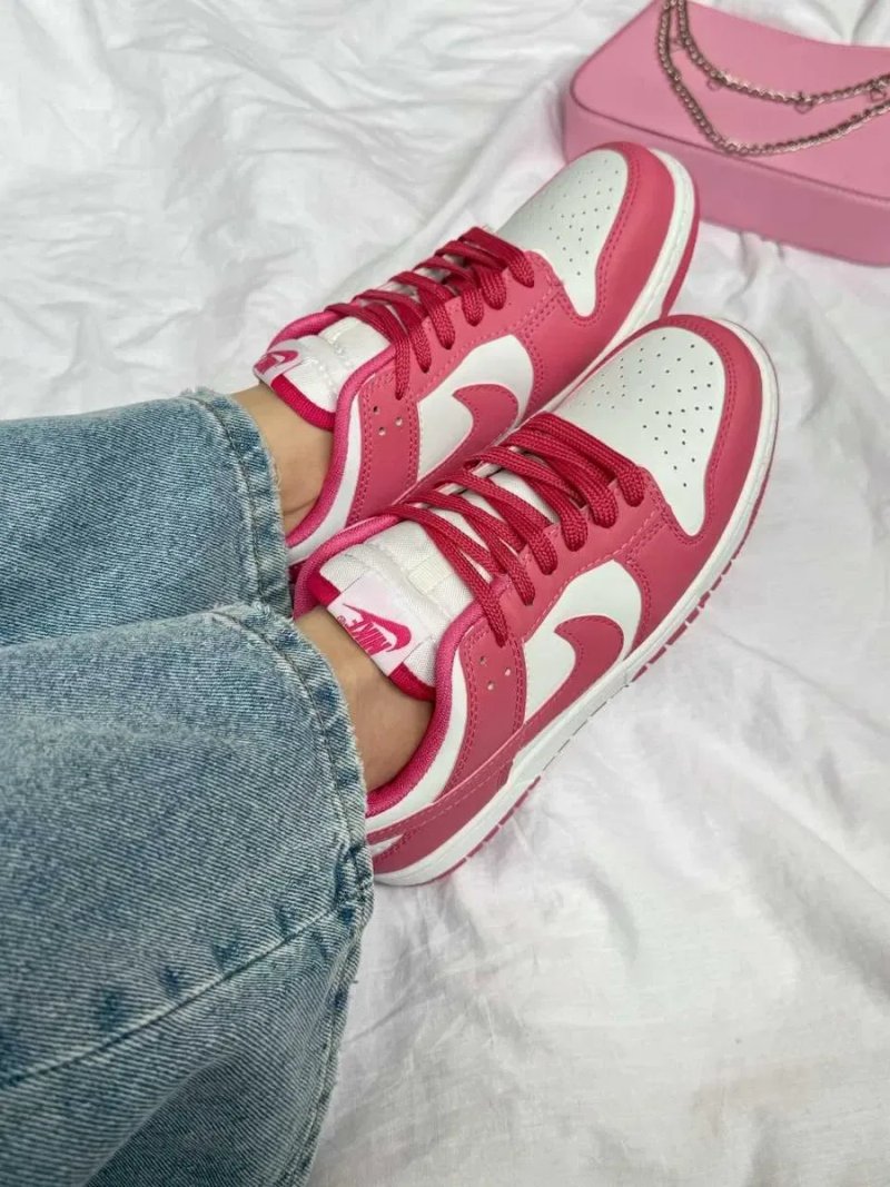 Кросівки Nike SB Dunk Low Pink White жіночі рожеві Найк Данк шкіряні демісезонні кеди | Женские кроссовки Данки кеды розовые 36 37 38 39 — фото 3