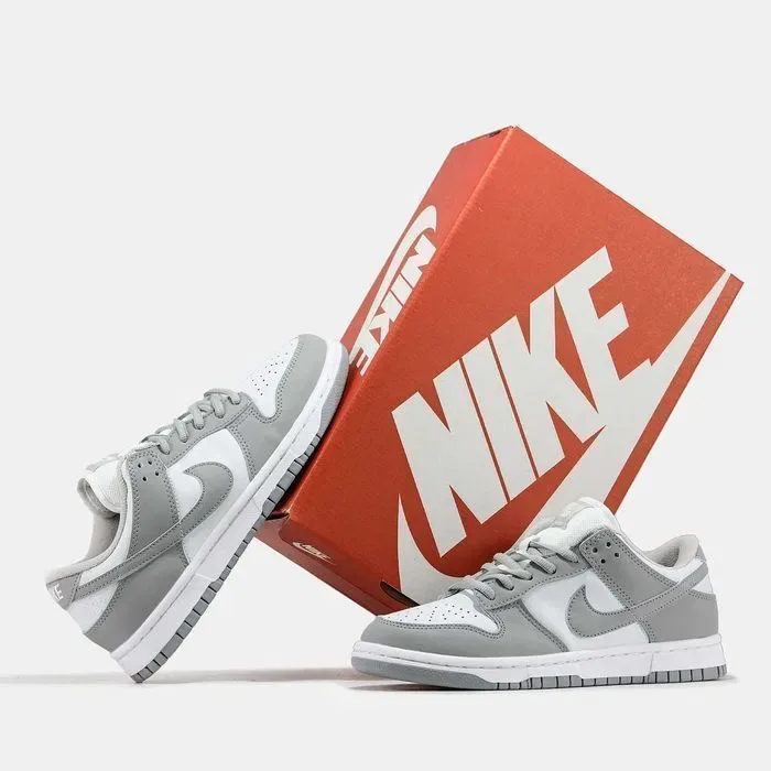 Кросівки Nike SB Dunk low White/Grey premium | Кроссовки Найк чоловічі жіночі — фото 8