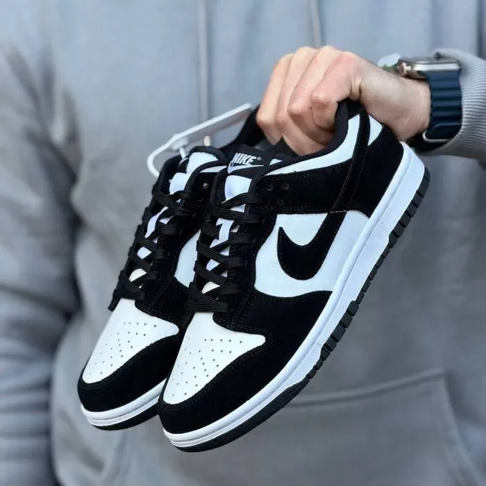 Кросівки Nike SB Dunk Suede Black/White premium | Кроссовки Найк чоловічі жіночі — фото 5