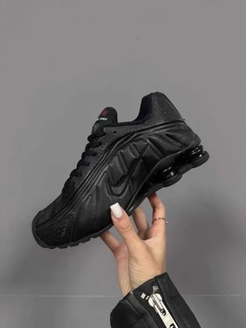 Кросівки Nike Shox R4 All Black premium | Кроссовки Найк чоловічі жіночі