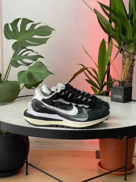 Кросівки Nike VaporWaffle Sport Fuschia x Sacai Black Premium | Кроссовки Найк чоловічі жіночі