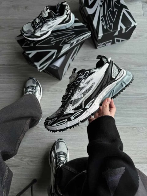 Кросівки OFF-WHITE Be Right Back Grey Black premium