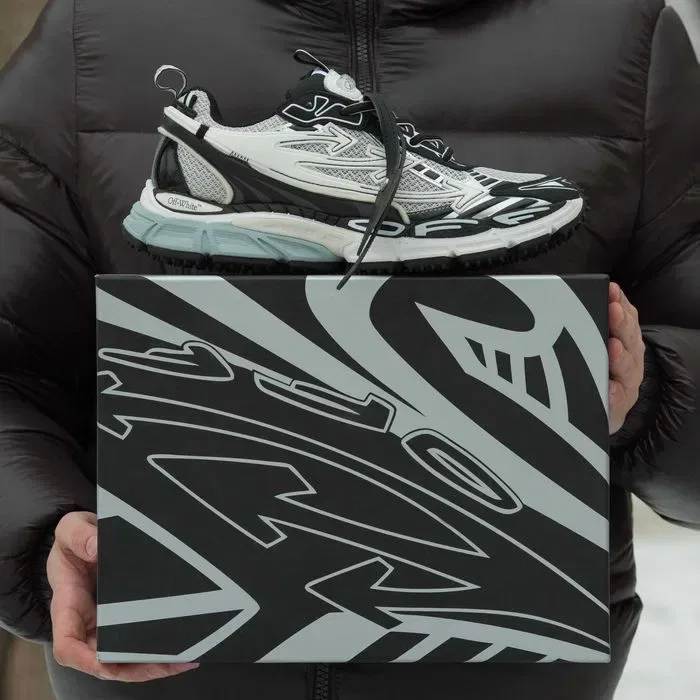 Кросівки Off-White Be Right Back Silver (люкс якість) | Кроссовки чоловічі жіночі — фото 4