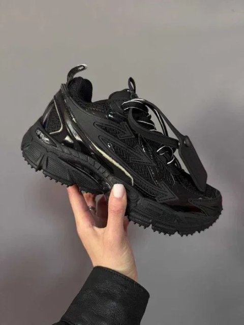 Кросівки OFF-White Be Right Back Triple Black premium | Кроссовки жіночі чоловічі