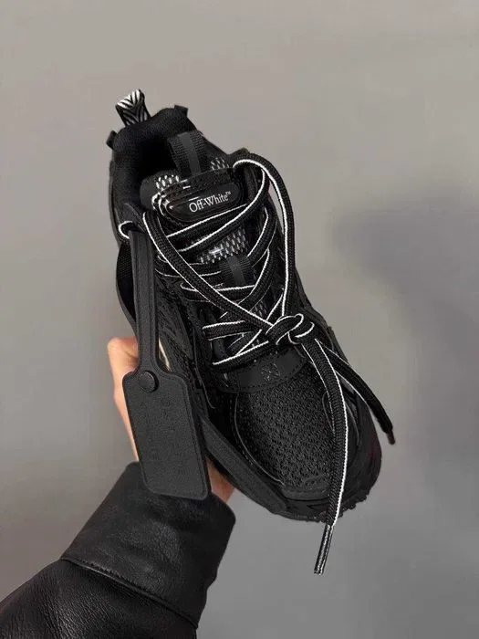 Кросівки OFF-White Be Right Back Triple Black premium | Кроссовки жіночі чоловічі — фото 3