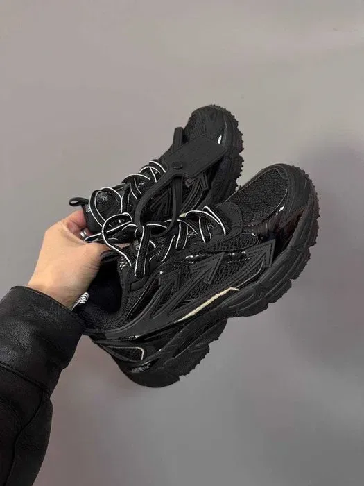 Кросівки OFF-White Be Right Back Triple Black premium | Кроссовки жіночі чоловічі — фото 7