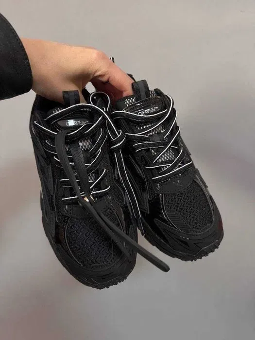 Кросівки OFF-White Be Right Back Triple Black premium | Кроссовки жіночі чоловічі — фото 8
