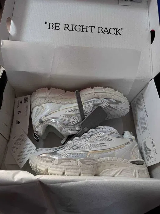 Кросівки OFF-WHite Be Right Back White/Beige premium | Кроссовки жіночі чоловічі — фото 2