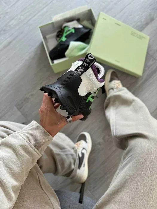 Кросівки OFF-WHITE Odsy-1000 Black/Green (люкс якість) | Кроссовки чоловічі — фото 3
