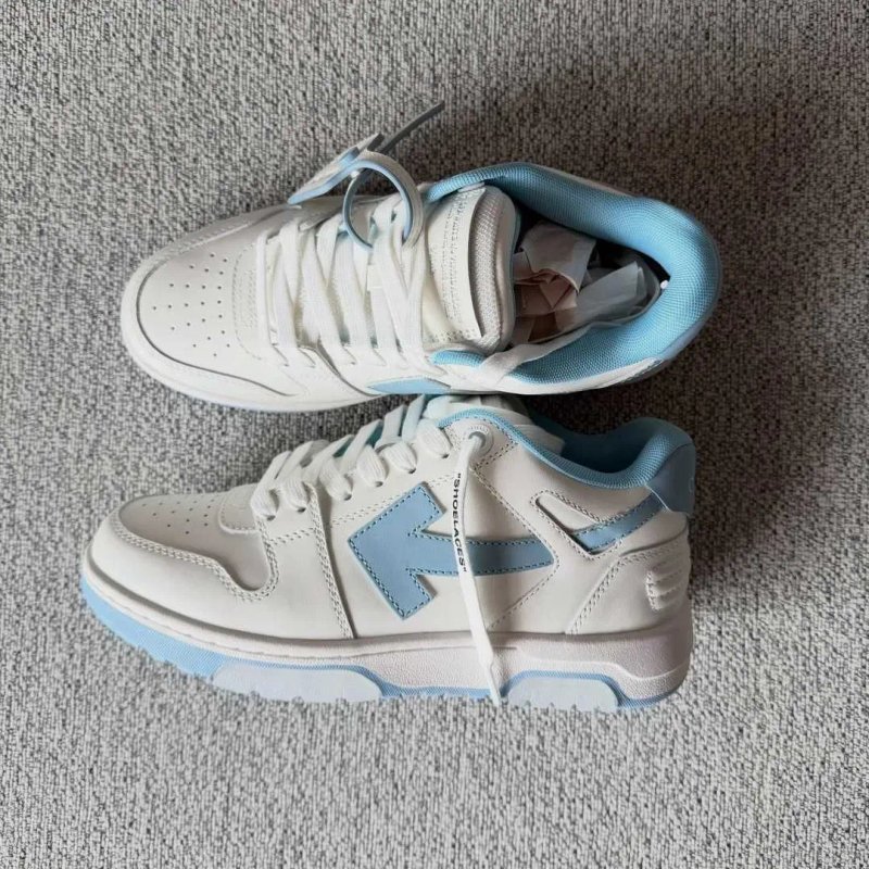 Кросівки Off-White Office Lighr Blue офф вайт офіс білі з блакитним — фото 3