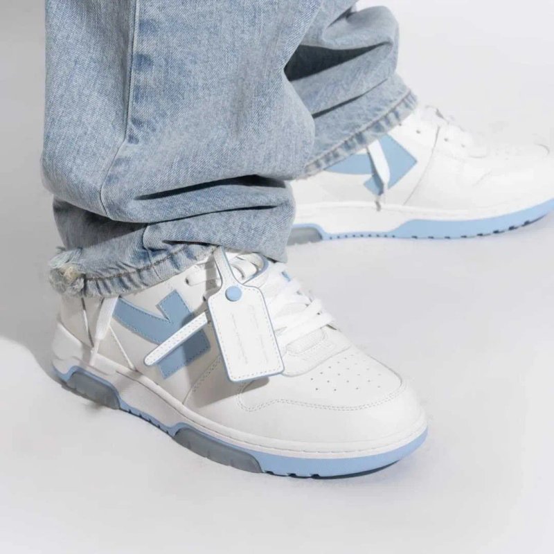 Кросівки Off-White Office Lighr Blue офф вайт офіс білі з блакитним — фото 5