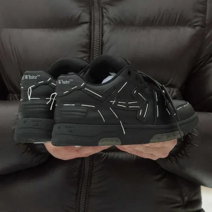 Кросівки Off-White Out Of Office All Black (Luxe) | Кроссовки чоловічі жіночі — фото 3