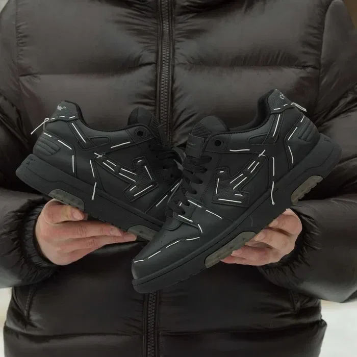 Кросівки Off-White Out Of Office All Black (Luxe) | Кроссовки чоловічі жіночі — фото 4