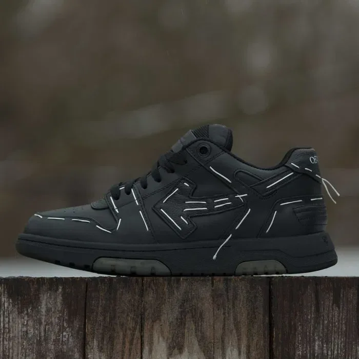 Кросівки Off-White Out Of Office All Black (Luxe) | Кроссовки чоловічі жіночі — фото 5