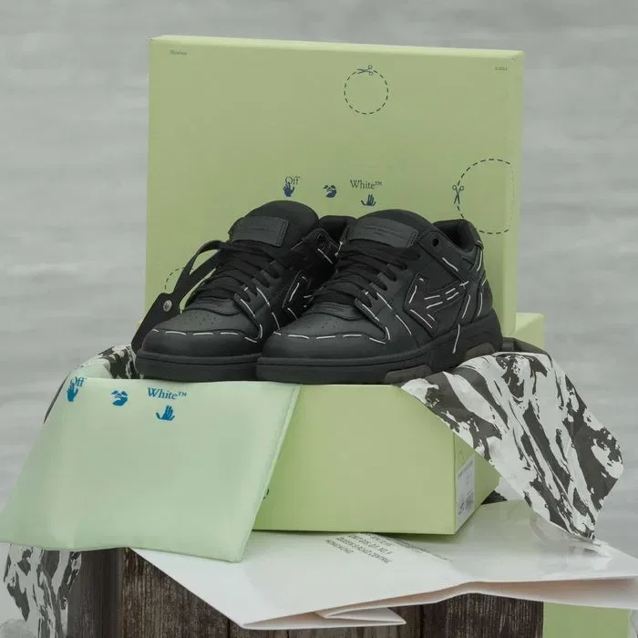 Кросівки Off-White Out Of Office All Black (Luxe) | Кроссовки чоловічі жіночі — фото 6
