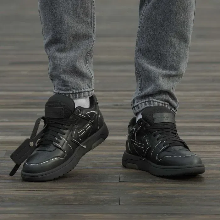 Кросівки Off-White Out Of Office All Black (Luxe) | Кроссовки чоловічі жіночі — фото 7