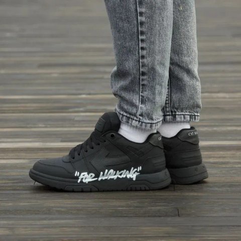 Кросівки Off-White Out Of Office Black (Люкс якість) | Кроссовки чоловічі жіночі