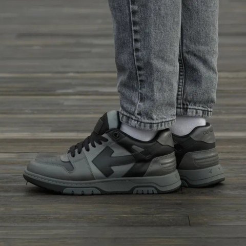 Кросівки Off-White Out Of Office Grey/Black (Люкс якість) | Кроссовки чоловічі жіночі