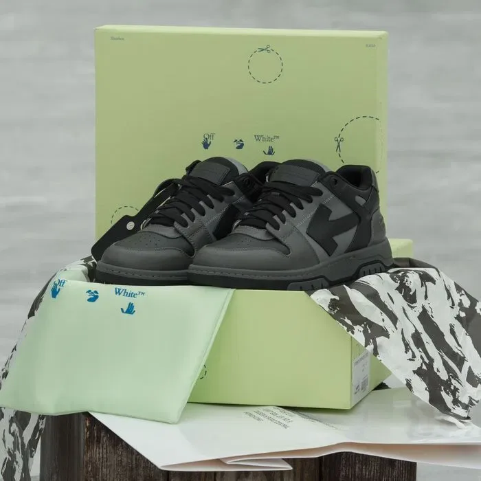 Кросівки Off-White Out Of Office Grey/Black (Люкс якість) | Кроссовки чоловічі жіночі — фото 6