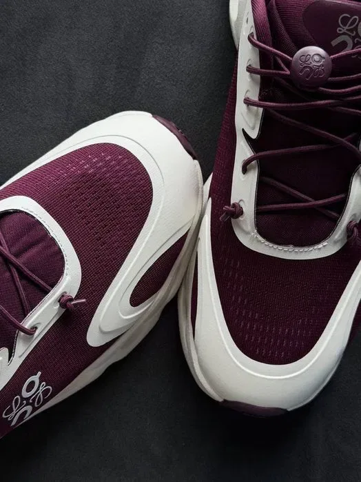 Кросівки ON Cloudsolo White/Burgundy premium | Кроссовки жіночі чоловічі — фото 4
